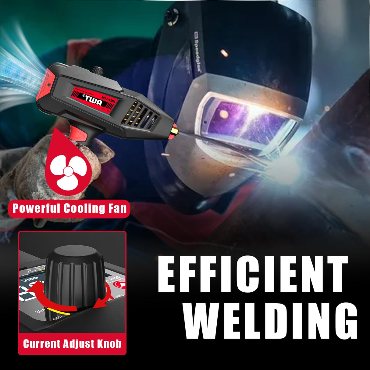 AWT Welding Machine Handheld,110V 90Amp ARC Welder Hand Held Welder Machine,Digital Display IGBT Inverter Welder Portable MMA Welder Machine,Welding Tool Set and Toolbox,Ideal for Home DIY AWT