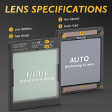 TOOLIOM Large Viewing 3.94"x3.66" Welding Helmet True Color Auto Darkening Welding Mask Solar Powered Shade 4/5-9/9-13 Welder Helmet for TIG MIG Stick Cut Grind TOOLIOM