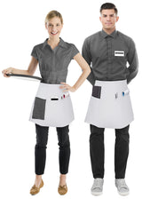 Utopia Wear 4 Pack Server Apron with 3 Pockets, Waist Apron for Waiter Waitress, 12 Inches, White Utopia Wear