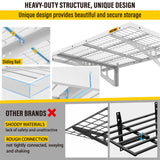 Aecxm 2x3ft 2Pack Wire Shelving Unit Heavy Duty Garage Storage Shelves Wall Mounted White 560lbs Load Capacity（24-inch-by-36-inch） Aecxm