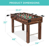 Best Choice Products 48in Competition Sized Foosball Table, Arcade Table Soccer for Home, Game Room, Arcade w/ 2 Balls, 2 Cup Holders - Walnut Best Choice Products