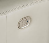 Signature Design by Ashley Mindanao Modern Leather Match Power Reclining Sofa with Adjustable Headrest and USB Ports, Light Gray Signature Design by Ashley