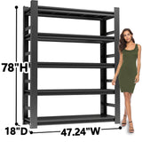 Notmise Metal Shelving, Garage Shelves Series, Heavy Duty Storage Shelf, Large Industrial Steel Racks for Garage, Basement and Factories, Multifunctional Utility Shelving Unit Notmise