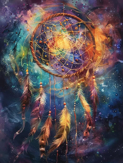 TURGF Dream Catcher 5D Diamond Painting Kit for Adult Beginners, 8x12 inch - DIY Fantasy Diamond Painting for Home Living Room Wall Art Decor and Holiday Gift