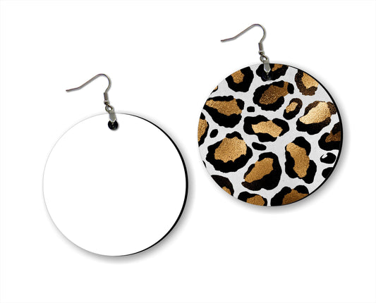 1.5" Double Sided Round Earrings 40 Pieces Sublimation Blanks Dangle Earrings Circle