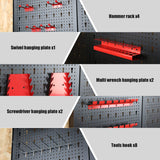 Prostormer Workbench, 47.25 inch Multipurpose Garage Worktable with Peg Board Hook Kit for Home, Garage, and DIY Projects Prostormer