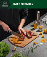 Wooden Cutting Boards for Kitchen Meal Prep & Serving - Bamboo Wood Cutting Board Set - Charcuterie & Chopping Butcher Block for Meat - Kitchen Gadgets Gift ROYAL CRAFT WOOD