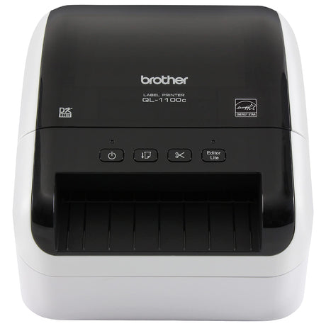 Brother QL-1100c Wide Format Label Printer, Shipping & Postage Labels 4” x 6”, Barcode & QR Code, High Speed, Direct Thermal Printing, Compact, uses DK Drop-in Label Rolls, USB Connectivity Brother