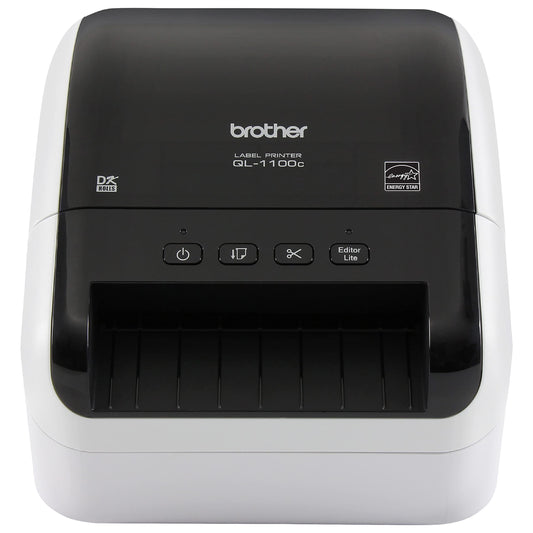 Brother QL-1100c Wide Format Label Printer, Shipping & Postage Labels 4” x 6”, Barcode & QR Code, High Speed, Direct Thermal Printing, Compact, uses DK Drop-in Label Rolls, USB Connectivity