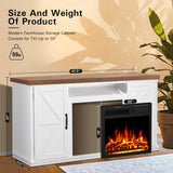 R.W.FLAME Fireplace TV Stand for 50 Inch TV, Modern Entertainment Center with 20" Electric Fireplace, TV Console with Open Shelves for Living Room and Bedroom, 48 Inch, Walnut R.W.FLAME