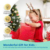 OOOK Wooden Dollhouse with Liftable Elevator - 2.6 Feet High Modern Doll House for Kids Toddlers - Including 21 Furniture Pieces, 4 Family Dolls, and OOOK