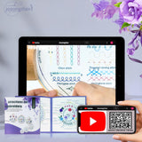 Josongslax Beginner Embroidery Kits for Adults, Hand Cross Stitching Patterns Sewing Crafts Hobbies Set with 6 Embroidery Hoops, DIY Punch Needlepoint Learn 36 Stitches Embroidery Starter Kit Gift Josongslax