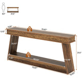Tribesigns 70.87-Inch Console Tables for Entyrway, Extra Long Entryway Table with Storage, Narrow Sofa Table Behind Couch, 2-Tier Farmhouse Entry Table for Hallway, Living Room, Entrance, Rustic Brown Tribesigns