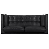 POLY & BARK Napa 88.5” Sofa in Full-Grain Semi-Aniline Italian Tanned Leather, Onyx Black POLY & BARK