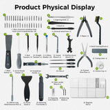 Creality Official 3D Printer Tools Kit, 74 Pcs in 1 3D Printing Tool Wrap Kit Assembly/Removal/Finishing/Deburring/Filament Cutting Tool with Nozzle Cleaning Kit for All FDM Printers Creality