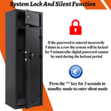 KAER 10-12 Gun Safe Large Capacity Gun Safe for Rifles and Pistols Heavy Duty Gun Cabinets Gun Safes for Rifle with 3 Pistol Racks Gun Cabinet for Home with Adjustable Shelves KAER