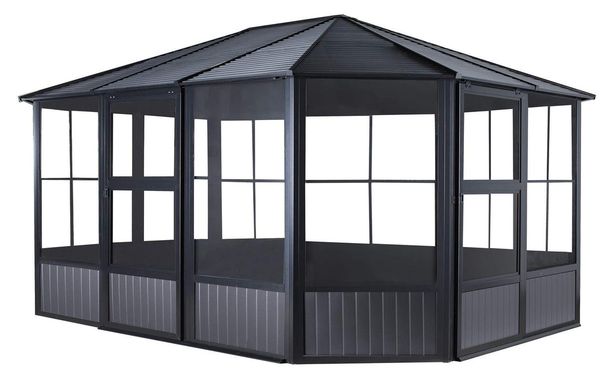 Sojag Outdoor 12' x 15' Charleston Solarium, Outdoor Sun Shelter and Shade Structure ShelterLogic