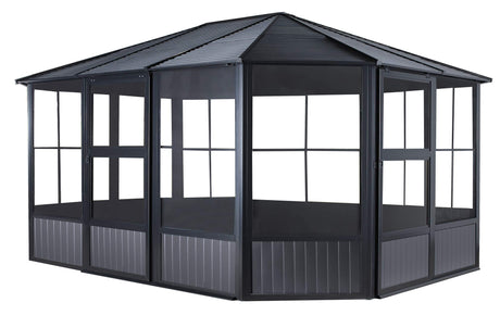 Sojag Outdoor 12' x 15' Charleston Solarium, Outdoor Sun Shelter and Shade Structure ShelterLogic