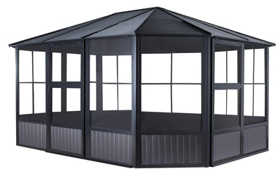 Sojag Outdoor 12' x 15' Charleston Solarium, Outdoor Sun Shelter and Shade Structure