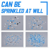 9 Kg/ 20 lb Decorative Color Chips Garage Floor Epoxy Kit Blend Paint Flakes Concrete Floor Coatings for Garage Floor Paint Interior Exterior Walls Floors (Black White Gray Blue) Fabbay