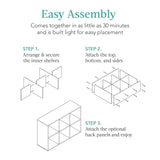 Best Choice Products 6-Cube Storage Organizer, 11in Shelf Opening, Bookcase, Display Shelf, Customizable w/ 3 Removable Back Panels – Black Best Choice Products