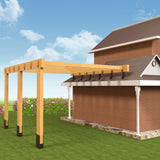 3Pack Heavy Duty Adjustable Pergola Roof Riser Beam Brackets Hardware Kit for Patio Cover, Fit Wood Beam GOOCORREC