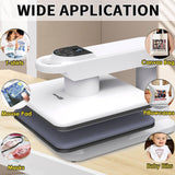 AKEYDIY Swivel Auto Heat Press 15"x15" Heat Press Machine for T Shirts, Professional Sublimation Shirt Press Heat Transfer Machine with Auto Open & Release, Adjustable Pressure & Higher Heating Height AKEYDIY