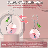 Modacraft Sublimation Keychain Blanks Bulk, 120Pcs Sublimation Keychain Blanks Set with 2 Inch Round Sublimation Blanks, Tassels, Keychain Rings, Jump Rings for DIY Crafting Sublimation Blanks Modacraft