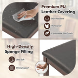 Giantex Wood Dining Chairs Set of 4, PU Leather Upholstered Kitchen Chairs w/Padded Seat, Rubber Wood Legs, High Back, Farmhouse Armless Accent Side Chairs for Living Room Restaurant, Oak Giantex