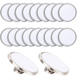 Hicarer 20 Pieces Sublimation Blank Pins Button Pin Badge DIY Button Badge Sublimation Silver Blank Base Pins for DIY Craft Making School Supplies Hicarer
