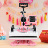Lya Vinyl 12" x 10" Heat Press Machine, High Pressure Heat Press Machine for T-Shirt, Digital Industrial Sublimation Printer for Heat Transfer Vinyl (Pink) Lya Vinyl