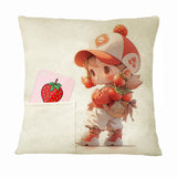 QOMOLANGMA 10 pcs Sublimation Blank Dense Linen Pillow Case Tooth Fairy Pillowcase for Heat Press Transfer DIY(7.87" x 7.87") QOMOLANGMA