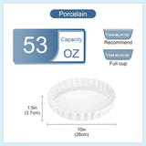 LOVECASA Porcelain Quiche Baking Dish,10 Inch Reusable Pie Pan Quiche Pan, Non-Stick Round Pie Dish, Tart Pan with Ruffled Edge,Pie Pan for Pies | Microwave,Dishwasher,and Oven Safe (White) LOVECASA