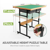 BuilderButler Puzzle Table with Wheels, for 1500 Pieces with Drawers and Cover, 35.4"x26.4" Adjustable Height & 45° Tilting, Puzzle Board for Adults BuilderButler