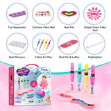 Kids Nail Polish Set for Girls - Nail Art Kit for kids Ages 7-12 - Girl Gifts - Non Toxic Nail Polish,Girls Stuff for Spa,Makeup,Manicure - Birthday Gifts for Girl Age 6 7 8 9 10-12 Years old Combaybe