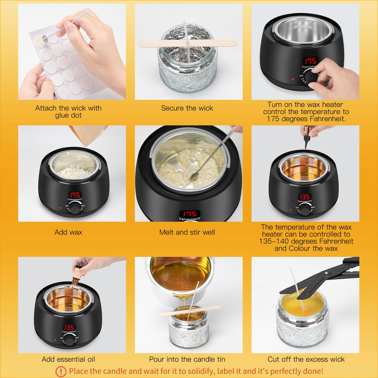 WITOROR Candle Making Kit, Scented Candles Making Kit Supplies with Digital Soy Wax Melt Warmer Candle Making Complete Kit for Adults Beginners DIY Starters WITOROR