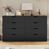 HAUOMS Modern 8 Drawer Dresser, Black Chest of Drawers for Bedroom,Closet Dressers with Drawers for Living Room, Entryway, Hallway HAUOMS