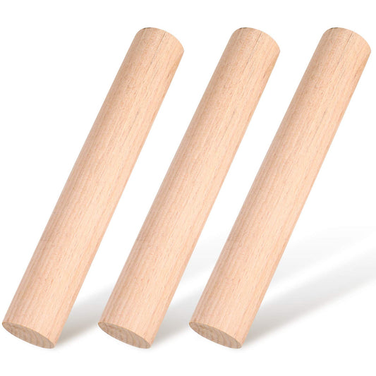 Small Wooden Rolling Pin, Dumpling Dough Roller Wooden Mini Rolling Pins Kitchen Utensil Tool for Fondant, Pasta, Bread, Pastry, Cookies, Pizza, Pie, Cylinder Style, 6.3 Inch (3 Pieces)