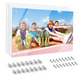 HYHOSHI 4Pack 11.8.x15.7inch Sublimation Glass Photo Blanks, Wall Mount Tempered Glass Sublimation Blank Sign, Sublimation Blank DIY Picture Wall Frame Poster for Home Decor HYHOSHI