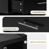 DWVO 6 Drawer Dresser with LED Light, Modern Dresser Chest of Drawers, Wide Drawer Organizer Cabinet with Top Storage Shelf, Black DWVO