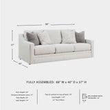 Signature Design by Ashley Maitelynn Contemporary Sofa with Accent Pillows, Reversible Cushions and Sloped Arms, Light Gray Signature Design by Ashley