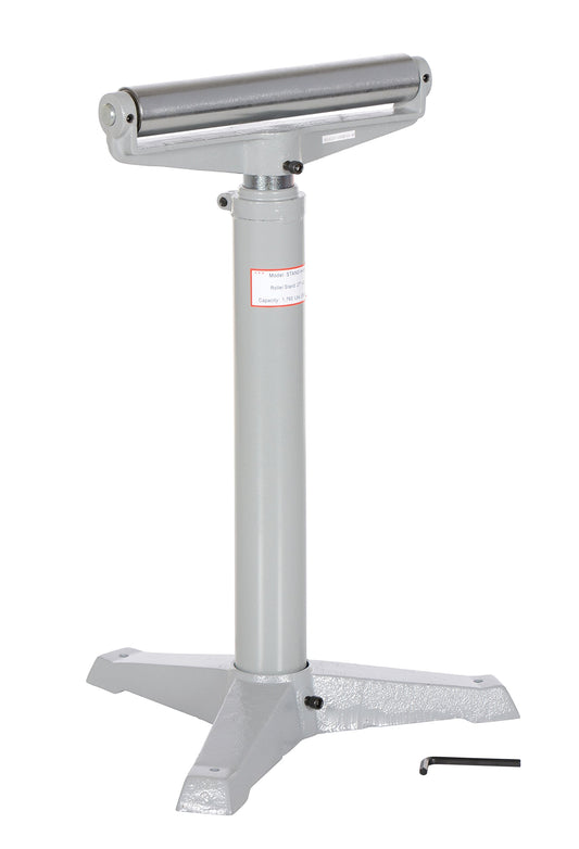 Vestil STAND-H-HP 14" Horizontal Deluxe Roller Stand, 27" - 42" Height, 1760 lbs Capacity - WoodArtSupply