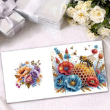 MaiYiYi 6 Pack 5D DIY Bee Diamond Art Greeting Cards Ladybug Diamond Painting Greeting Cards Flowers Diamond Art Cards for Family Friends Holiday Birthday MaiYiYi