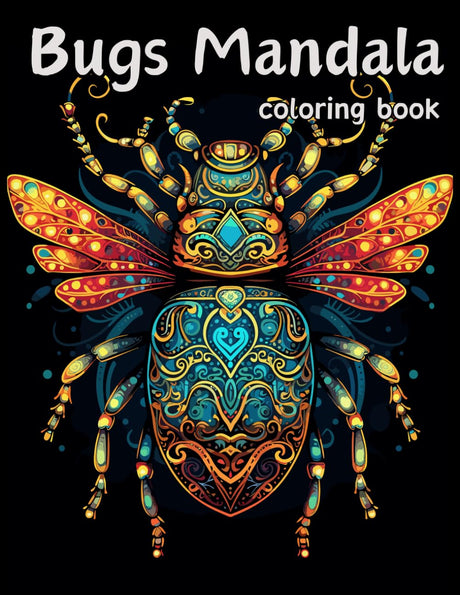 Bugs Mandala Coloring Book: An amazing adult coloring book with bugs in mandala style (Animals Mandala Coloring Book) Majosta