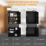 HOMCOM 72" Kitchen Pantry Cabinet, Traditional Freestanding Storage Cabinet with 4 Doors, Drawer and 3 Adjustable Shelves for Dining Room, Black HOMCOM