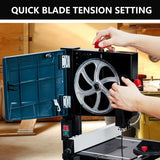 Towallmark Bandsaw,3-Amp & 8-Inch Band Saw, 1800FPM Benchtop Bandsaw with Removable Safty Key, 0-45 Tilting Range, Saw For Cutting Wood with Fence and Miter Gauge, Band Saws for Woodworking Towallmark