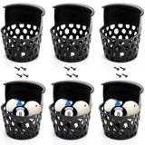 Eorbow 6 Pack Pool Table Pockets, Heavy Duty Billiard Set Including 4 Corner and 2 Side Pockets Eorbow