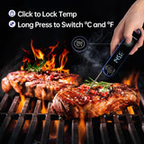 Lonicera Professional Meat Thermometer for Cooking. Instant Read Less Than 0.6 Sec, ±0.5℉ Accuracy with Thermocouple Tech. IP67 Waterproof Design, Ambidextrous VA Display, Auto Wake up (Blueberry) LONICERA