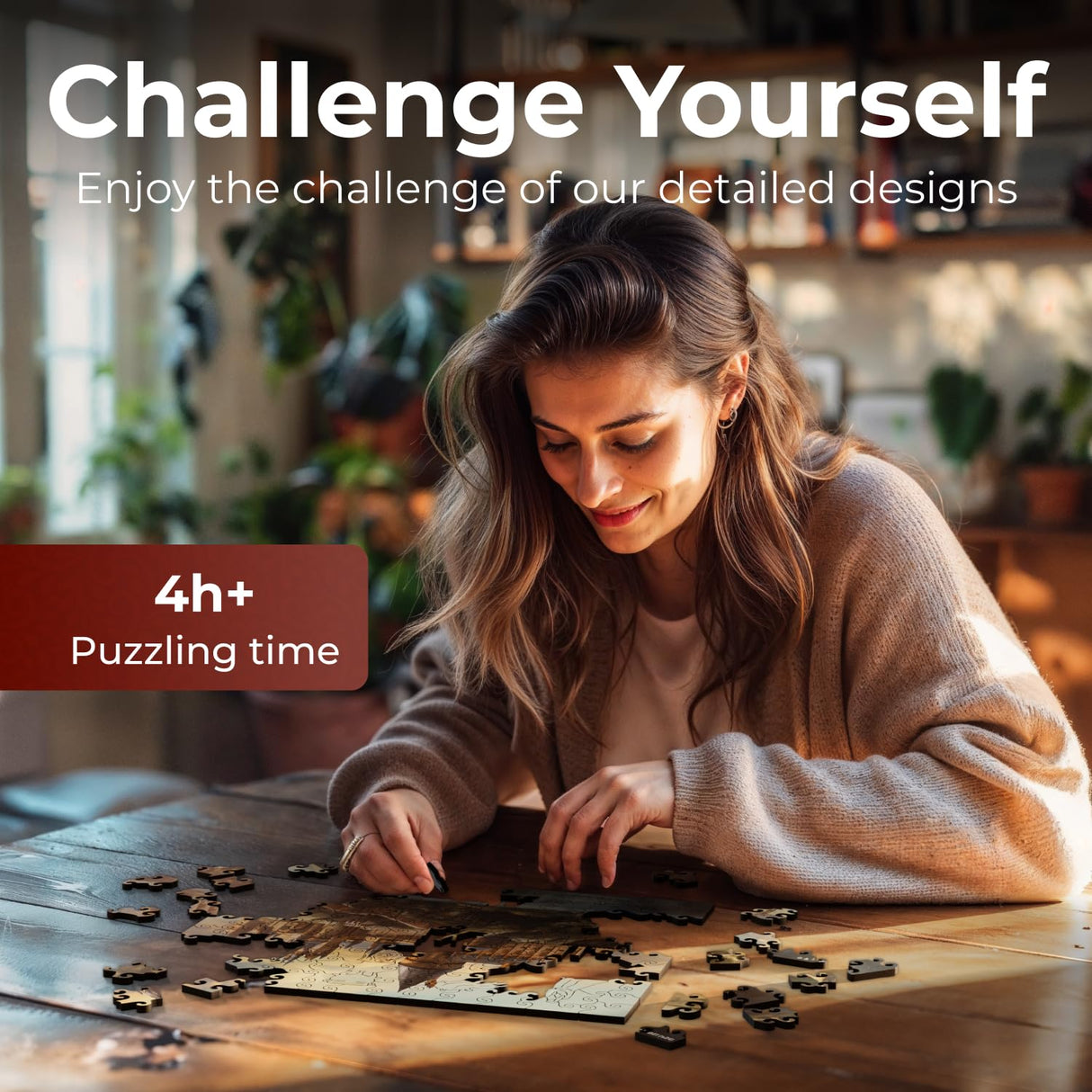Crafthub Harry Potter Wooden Puzzles for Adults – A3 Size with 158 Pieces Wood Puzzles – Hogwarts Castle – Jigsaw Puzzles with Unique Shapes – 10.8" x 12.5" CRAFTHUB