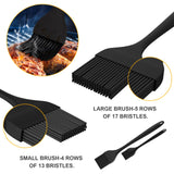 DE LINKAGE Silicone Basting Pastry Brush, Heat Resistant Cooking Brush for Oil and Sauce. BPA Free and Dishwasher Safe (2 Pcs). WoodArtSupply